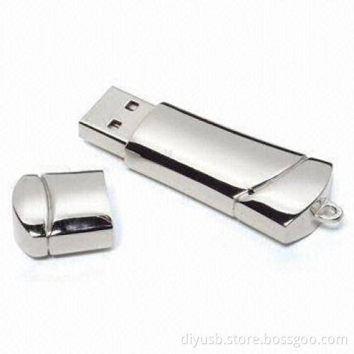 Metal USB Flash Drive with 1 to 16GB Memory Capacity and USB2.0/1.0 High-speed Interface